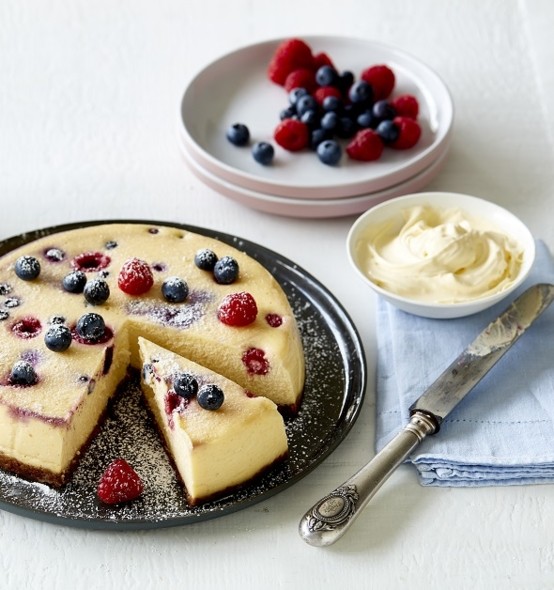 Steamed Berry Cheesecake