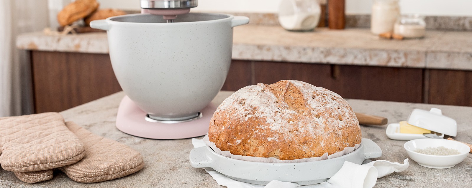  Bread Bowl with BakingLid for KitchenAid Stand Mixer