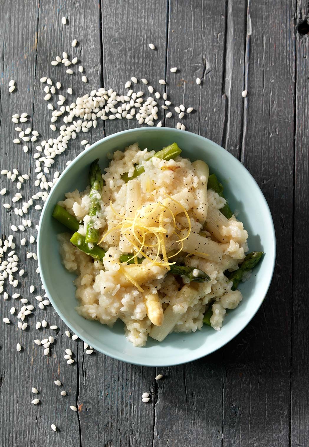 Risotto Met Groene En Witte Asperges