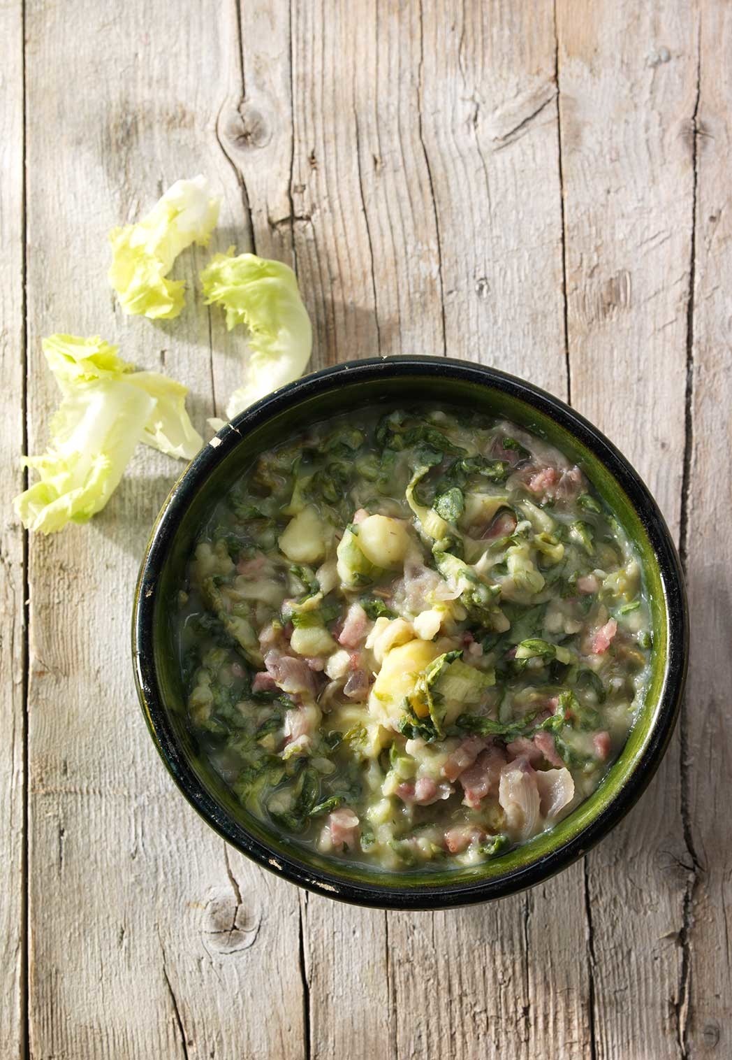 Stamppot rauwe andijvie met karnemelk