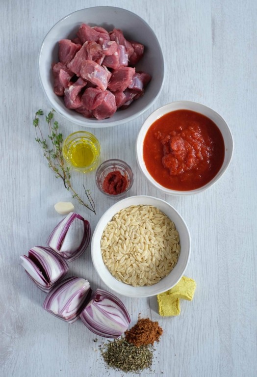 Greek lamb and orzo stew
