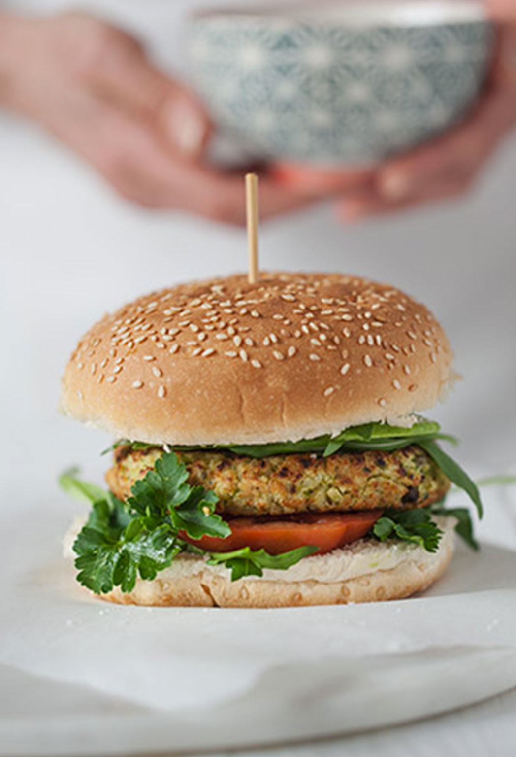 Quinoa & avocado vegetarian hamburgers