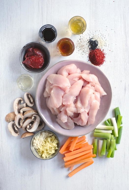 Korean bbq chicken stir fry